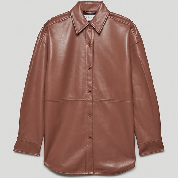 Babaton Pelli Shirt Jacket XS Patina Brown NEVER WORN - Picture 4 of 7